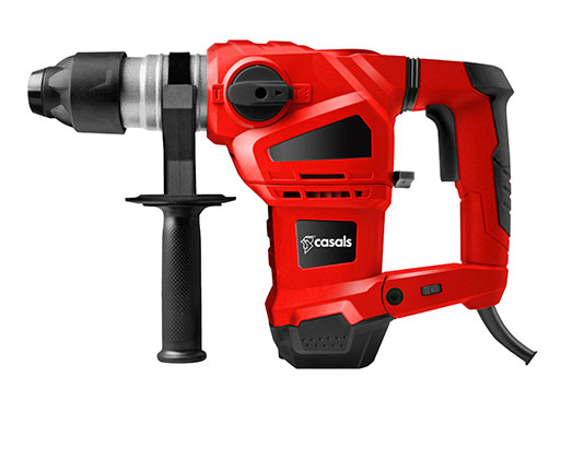 Casals Drill Rotary Hammer With Auxiliary Handle Plastic Red 3 Function 1500W 
