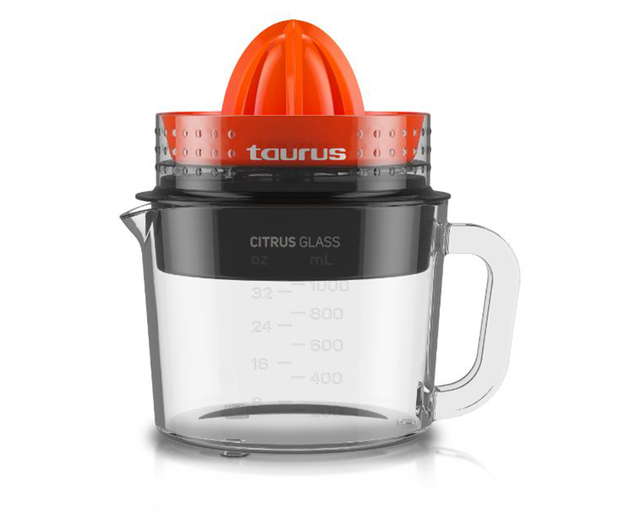 Taurus Citrus Juicer Glass Orange 1L 25W "Citrus Glass" 924254