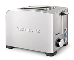 Taurus Toaster 2 Slice Stainless Steel Brushed 5 Heat Settings 850W "My Toast II Legend"