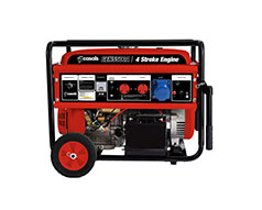 Casals Generator Electric Key &amp; Recoil Start Steel Red Single Phase 4 Stroke 4400W 