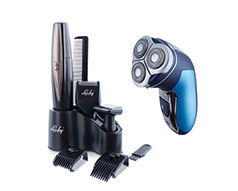 Lucky Pack 2 Piece Trimmer Set + 3 Head Rechargeable Shaver 