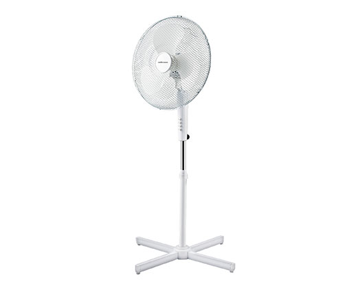 Mellerware Fan 3 Speed Pedestal Plastic White 40cm 45W "Breeze White"