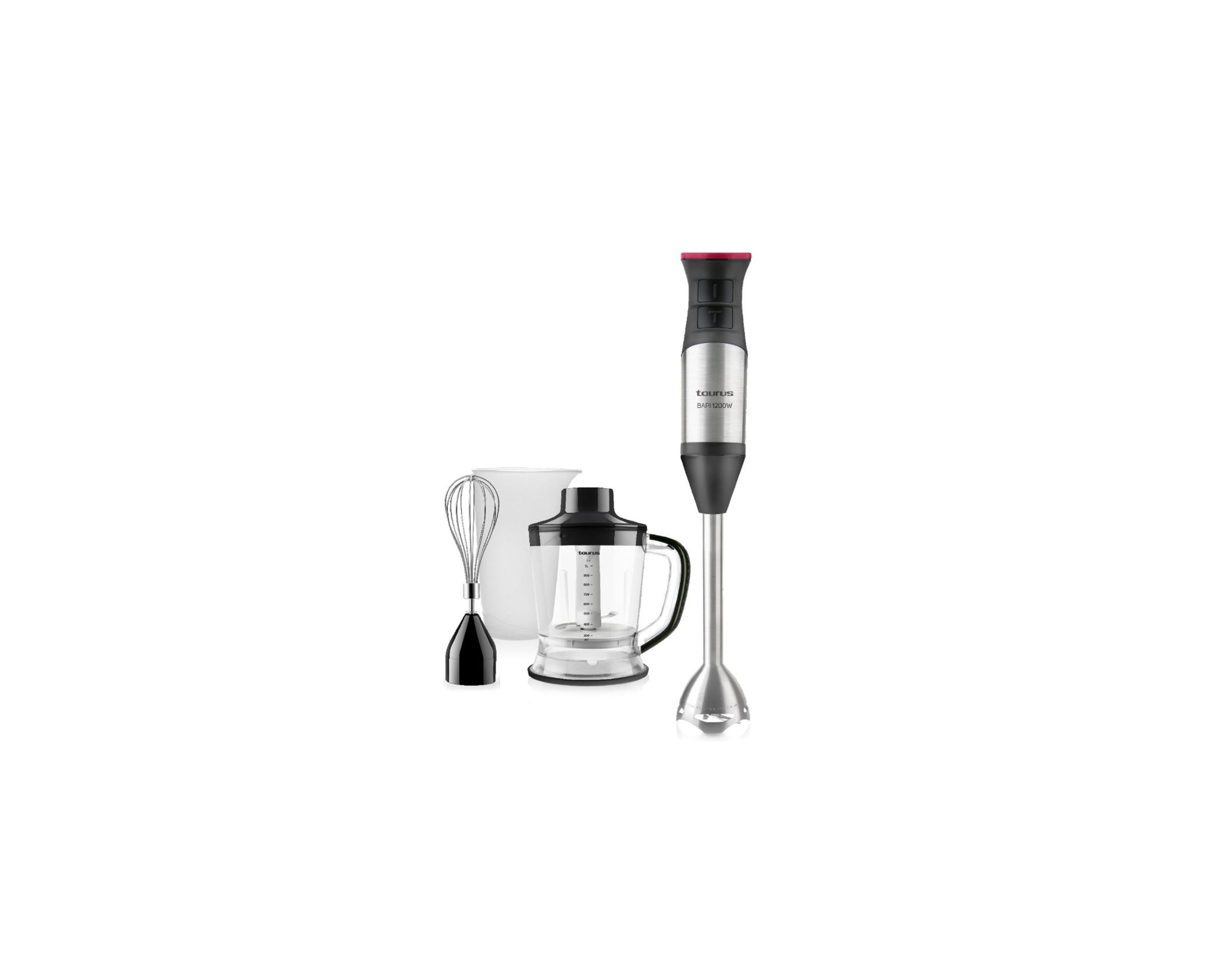 Taurus Stick Blender With Accessories Stainless Steel Black 20Speed