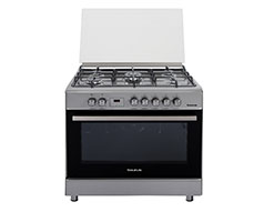 TAURUS STOVE 5 BURNER GAS STAINLESS STEEL SILVER ELECTRIC OVEN 110L 10500/2515W  CIGE5FIXM 