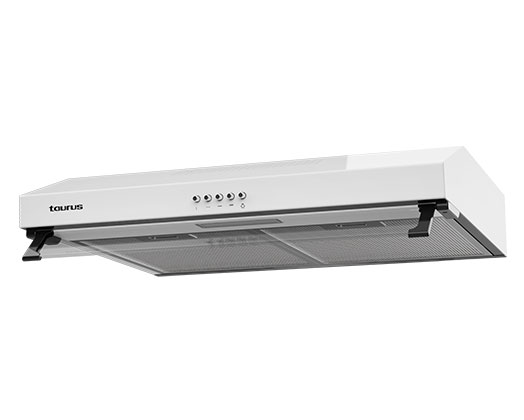 TAURUS COOKER HOOD 3 SPEED WITH BUILT IN LIGHT POWDER COAT WHITE 60CM 60W  C60WHAL 
