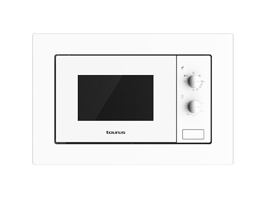 TAURUS MICROWAVE BUILT-IN WITH GRILL DIGITAL STAINLESS STEEL WHITE 20L 1250W  MO20WH 