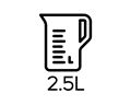 2,5L Capacity   