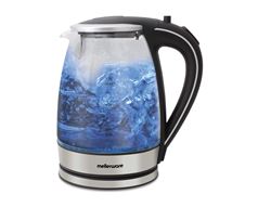 Mellerware Kettle 360 Degree Cordless Glass Silver 1.8L 2200W "Azure"