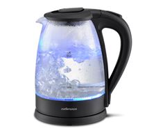 Mellerware Kettle 360 Degree Cordless Glass Black 1.8L 2200W "Storm"