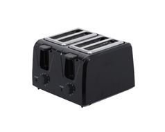 Mellerware Toaster 4 Slice Plastic Black 1300W  "Eco Max"