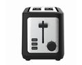 Mellerware Toaster 2 Slice Plastic Black Stainless Steel Trim 7 Heat Settings 760W "Metro"