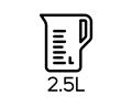 2.5L capacity 