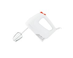 Mellerware Hand Mixer With Dough Hooks & Beaters Chrome White 5 Speed 100W "Mixo" #