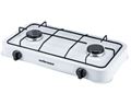 Mellerware Stove Gas Table Top Double Burner Adjustable Temperature Powder Coat White "Vulcan II"