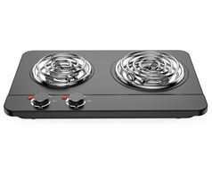 Mellerware Hotplate Double Adjustable Temperature Powder Coat Black Spiral Plate 2500W "Ignis"