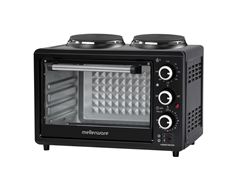 Mellerware Mini Oven With Solid Hot Plates Steel Black 25L 2700W "Horizon 25" Locally Produced