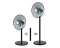 MELLERWARE FAN 2 IN 1 STAND & PEDESTAL PLASTIC BLACK 40CM 50W 