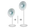 Mellerware Fan 2 in 1 Stand & Pedestal Plastic White 40cm 50W 