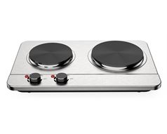 Taurus Hotplate Double Adjustable Temperature Stainless Steel Silver Solid Plate 2500W "Solis"