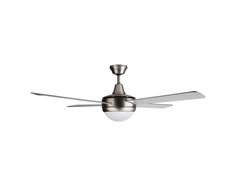 Taurus Fan Ceiling 4 Blade Steel Silver 132Cm Fan: 70W + Bulb: Max 60W "Fresko 4B" #