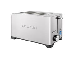 Taurus Toaster 4 Slice Stainless Steel Brushed 5 Heat Settings 1400W "My Toast Duplo Legend" #