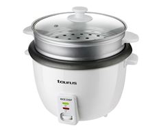 Taurus Rice Cooker With Glass Lid Plastic White 1.8L 700W "Rice Chef"