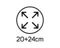 20cm + 24cm diameter