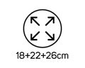 18cm + 22cm + 26cm frying pan