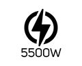 Max power output: 5500W