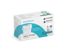Aqua Optima Filter 3 Pack Plastic White 30 Day "Evolve+"
