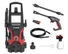 Casals High Pressure Washer With Attachments Plastic Red 135Bar 1700W 