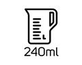 240ml tank capacity 