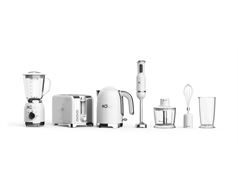 Solac Pack 4 Piece White Kettle + Toaster + Jug Blender + Stick Blender "Paloma White"