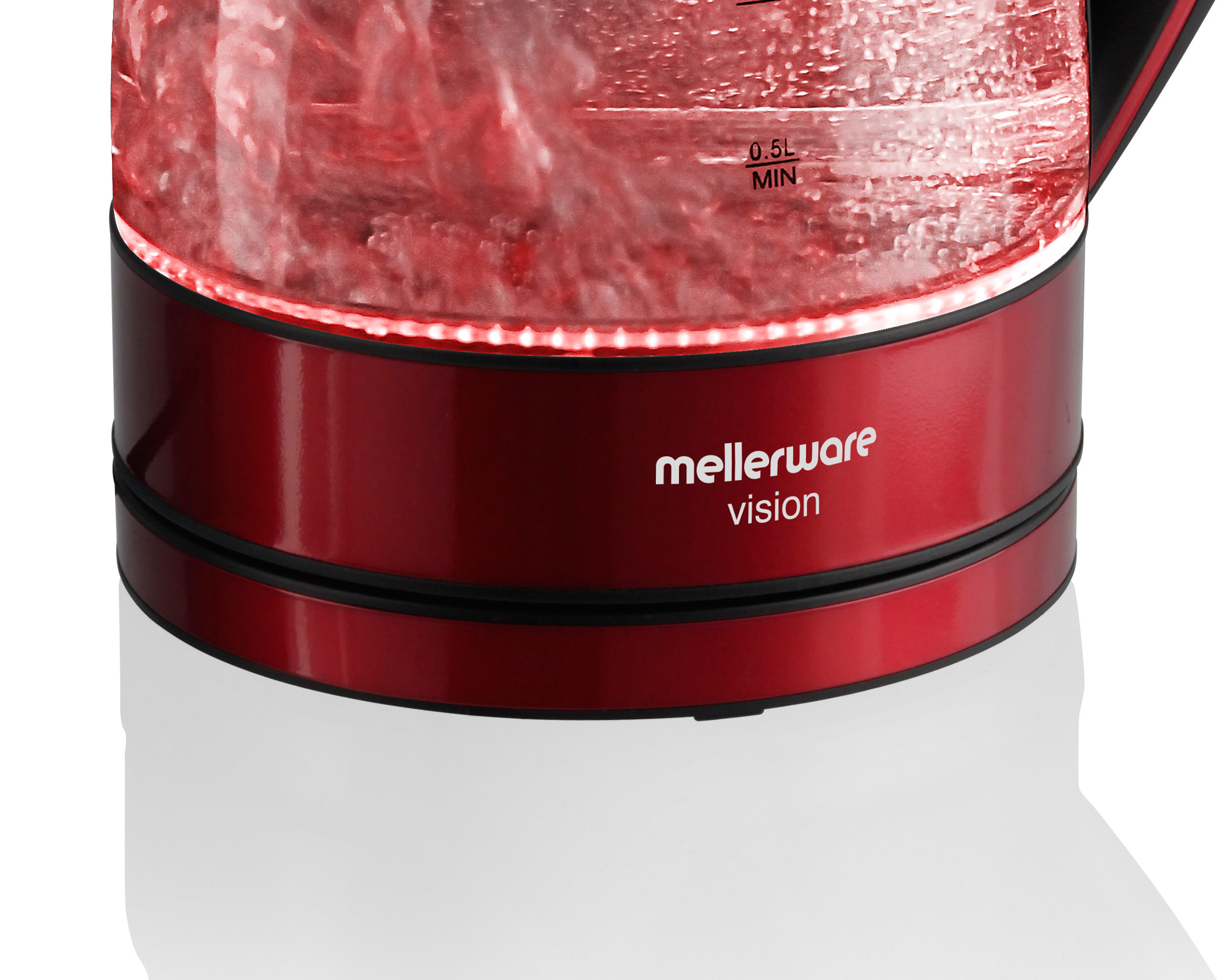 Red Vision II Concealed Glass Kettle Mellerware 22400RDA Creative